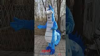 SPOTSOUND.CO.UK Mascot Costume - A giant blue seahorse animal mascot suits for adult size