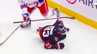 Travis Hamonic Injury w/ Sam Carrick | New York Rangers vs Ottawa Senators 2025 NHL Highlights