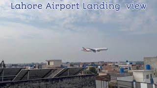 Lahore Airport landing view aeroplane landing view Allama Iqbal international Airport Lahore Landing