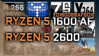 Ryzen 5 1600 AF vs Ryzen 5 2600 Benchmarks - YD1600BBAFBOX