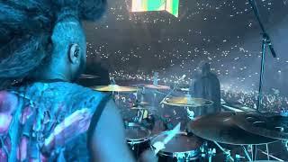 Rema drummer at the o2 Arena concert