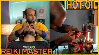 ASMR Hot-Oil Head Massage, Preparation and Neck Cracking Adjustments by REIKI MASTER#asmr