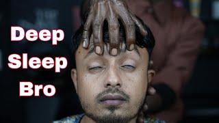 Indian Old School Barber Doing ASMR Super Sleepy Head Massage | Champi Head Massage With Neck Crack