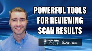 Tools For Reviewing Your Scan Results In SharpCharts & ACP | Grayson Roze | StockCharts In Focus