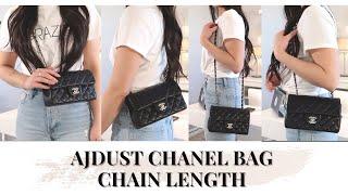 ADJUST CHANEL BAG CHAIN LENGTH! | Chanel Mini Rectangle Mod Shots | Irene Simply