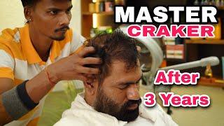 Master Cracker giving me Head massage after 3 Years, Full on Relaxed ! IndianBarber ! ASMR ! Cracks