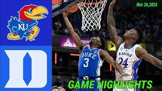 Duke Blue vs Kansas Jayhawks Game Highlights Men’s Basketball | Nov 26,2024 | TODAY