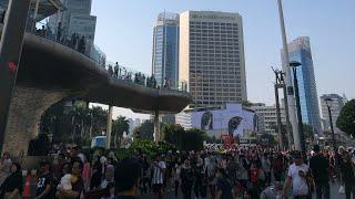 CAR FREE DAY PAGI DI BUNDARAN HI KE TUGU MONAS bundaranhi #kotajakarta #senayan