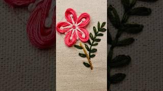 very cute little flower design #handembroidery #flowers # embroiderypattern