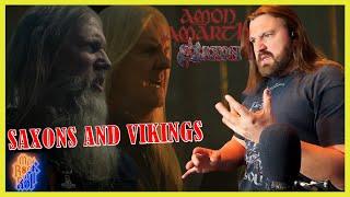 An Unlikely Pairing!!! | Amon Amarth - Saxons and Vikings (feat. Saxon) | REACTION