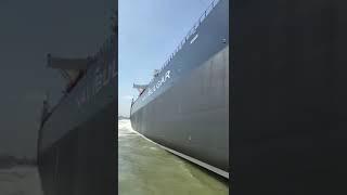 Great ship launching in ocean #ship #seaserenity #engineeringstudies