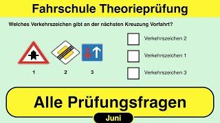  Führerschein Theorieprüfung  Alle Prüfungsfragen Juni  Teil 1