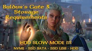 Baldur's Gate 3 HDD Slow Mode, can it go faster than SSD or NVME?