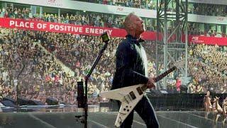 Metallica - INTRO & Whiplash | BAND Entrance | Rain! | Live @ PGE Narodowy, Warsaw 2024 | Poland