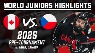 Canada vs. Czechia | 2025 WJC Pre-Tournament | Full Highlights