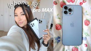 iphone 13 pro MAX unboxing 🫐 (so aesthetic)