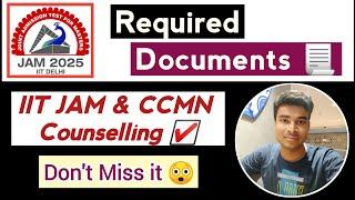 Required Documents for IIT JAM & CCMN Counselling 2025 ️ || Inspire Chemistry 