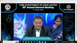 AGM of Tube Investments of India Limited Q1 Results #murugappa Earnings Call Q1FY24 #tubeinvestment