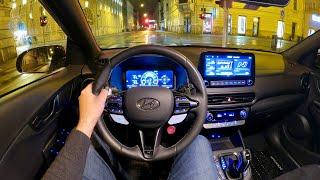 New HYUNDAI Kona N 2022 - NIGHT POV test drive & REVIEW (280 HP SUV)