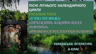 Пісні літнього календарного циклу. Русальні пісні