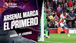 Gol de Bukayo Saka sobrepasa la defensa de los Reds - Arsenal vs. Liverpool | Premier League