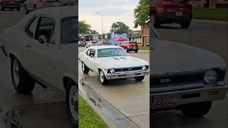 1969 Chevrolet Nova SS Classic Car Drive By Engine Sound Harper Charity Cruise 2024