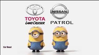 Nissan Patrol vs Toyota land cruiser v8 minion style fun #status #funny #tiktok #patrol #asmr #car