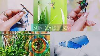 DIY SUNCATCHER | Tutorial | DIY Home Decor | Glass Color Painting | OHP | DeMagicLotus #13