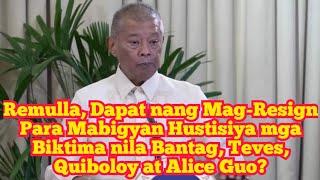 DDS: Remulla, Nakarma Dahil sa Paghahabol kay Bantag, Teves,Quiboloy! Boying, Dapat nang Mag-Resign?