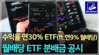 S&P500 보다 최근 수익율이 더 좋은 연 수익율 30% ETF는? 한국판 DIVO, 월배당 ETF 배당금 공시