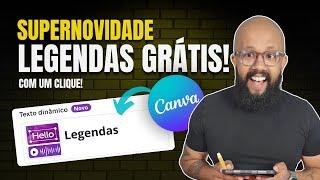 AGORA SIM! - Legendas Grátis no Canva COM 1 CLIQUE! [NOVIDADE]