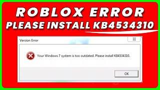 COMO SOLUCIONAR EL ERROR KB4534310 DE ROBLOX EN WINDOWS 7