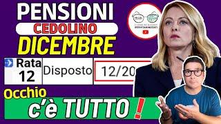 INPS ️ CEDOLINO PENSIONI DICEMBRE 2024  C’è TUTTO  BONUS 155€ TREDICESIMA AUMENTI e CONGUAGLI