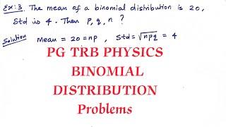 pg trb physics unit 2 binomial probability