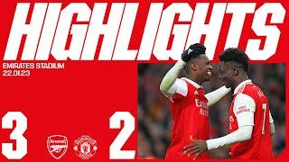 HIGHLIGHTS | Arsenal vs Manchester United (3-2) | Nketiah (2), Saka