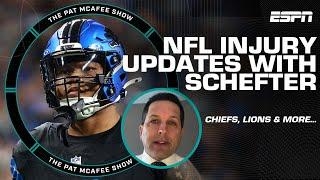 Schefter’s injury updates David Montgomery, Patrick Mahomes, TJ Watt & more! | The Pat McAfee Show