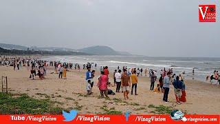 Sankranti Festival |  Rushikonda Beach | Public Rush enjoying | Visakhapatnam |  Vizagvision