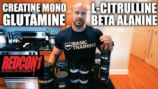 REDCON1 BASIC TRAINING SUPPLEMENTS CREATINE, GLUTAMINE, BETA-ALANINE, L-CITRULLINE