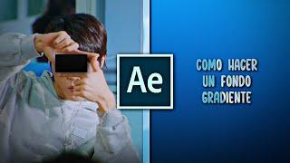 Como hacer un fondo para tus edits en after effects | ENGLISH CC