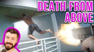 Suspect Jumps Off Building To Attack Cops!