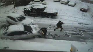 Auto Vs storm ! Chaos sliding cars on icy roads in Canada