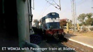 Single Line crossing.! CWA DEE Patalkot exp crossing passenger train