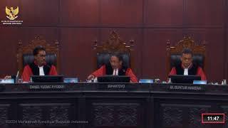 Sidang Perkara Nomor 286-01-14-16/PHPU.DPR-DPRD-XXII/2024. Kamis, 15 Agustus 2024.