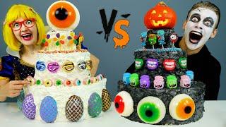 Blue Food vs Black Food Cake Decorating ideas 케이크 챌린지 Challenge by HAHADO