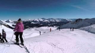 Descente Bleu du lac, Praz de Lys Sommand