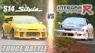 [ENG CC] "Circuit Club" Integra R vs. "Champ" S14 Silvia Touge Battle HV57