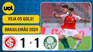 INTERNACIONAL 1 X 1 PALMEIRAS - BRASILEIRÃO 2024; VEJA OS GOLS