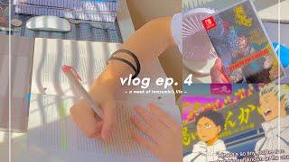 vlog ep. 4 :: online school, haikyuu s4, & animal crossing !