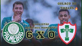 HAT-TRICK DO THALYS! Palmeiras 6 x 0 Portuguesa - Melhores Momentos - Paulistão Sub-20 2024