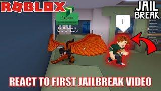 REACTING TO FIRST ROBLOX JAILBREAK VIDEO